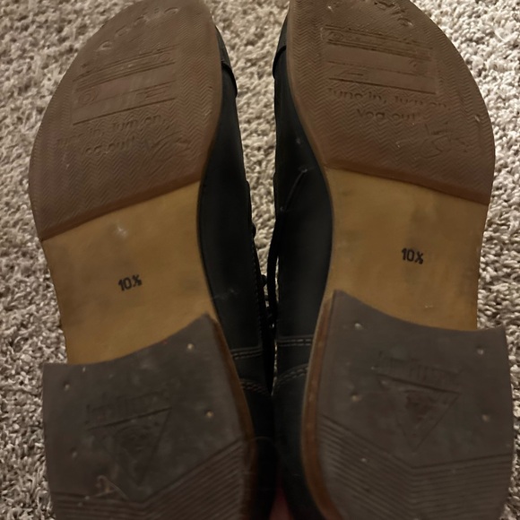 John Fluevog 240 Wagons Mateo oval  Toe Mens Black tie Hight  Boots US 10.5 - Picture 6 of 13